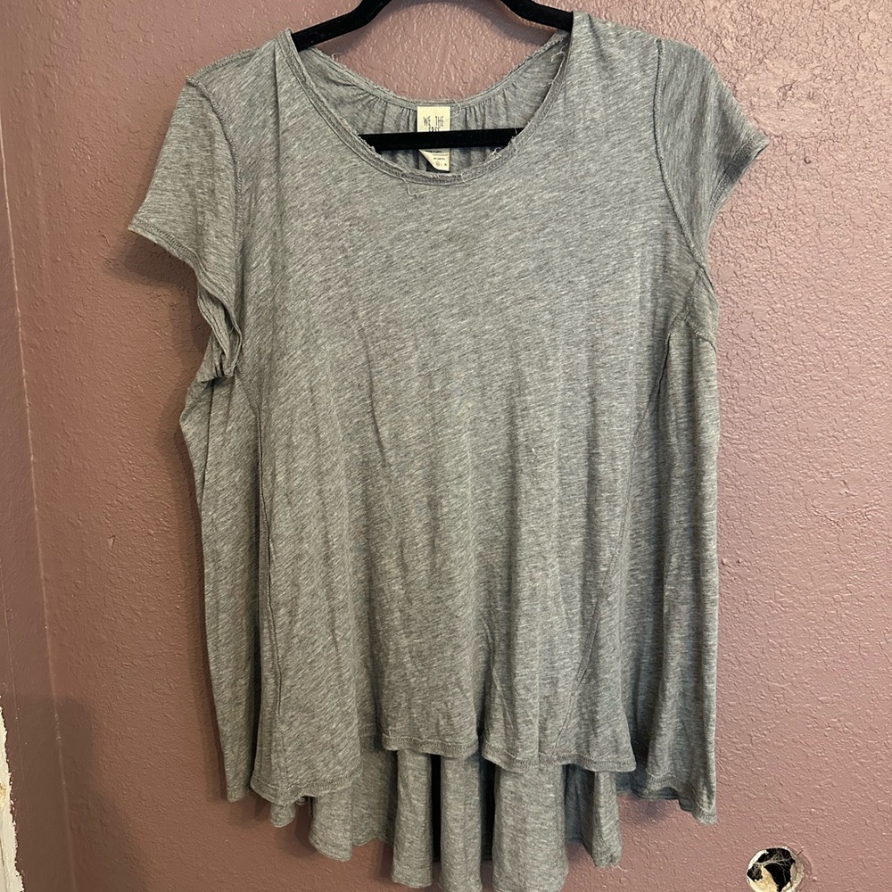 We The Free Gray Short Sleeve Top